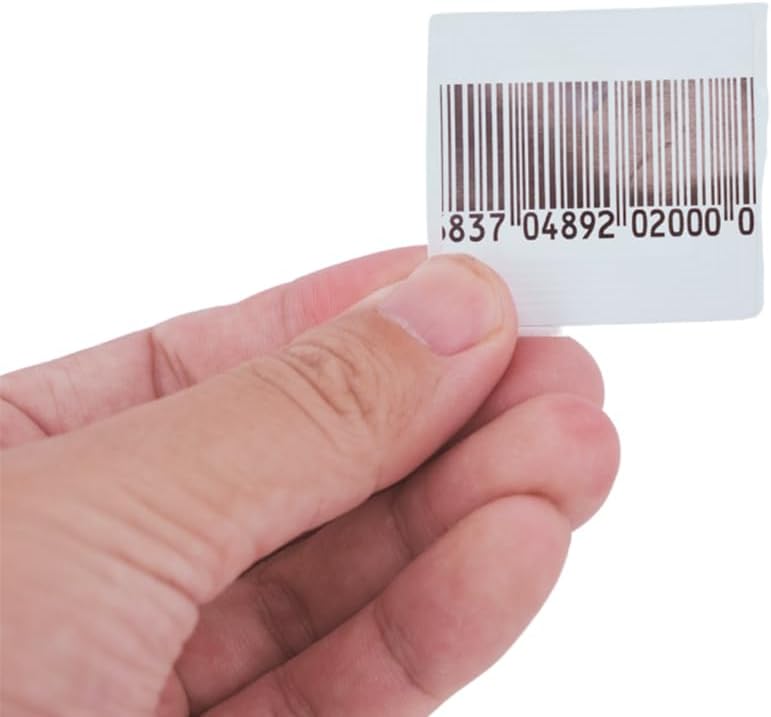 ZFD 8.2MHZ Security Labels 5000 Pcs Retail Anti-Theft System Soft Tags with Adhesive for Shoplifting Alarm 4X4cm with Mock Barcode Checkpoint System Compatible - Image 3